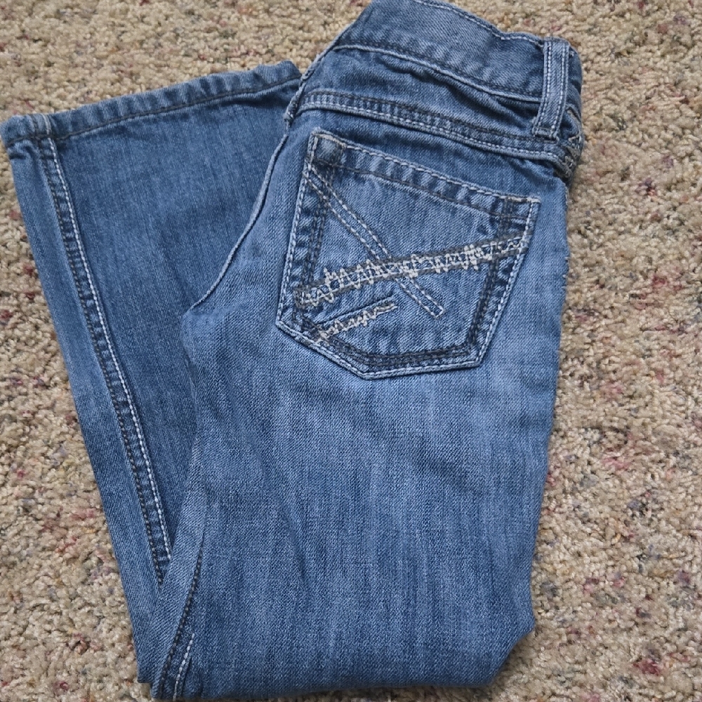 Wrangler Kids Blue Denim Jeans with Embroidered Back Pocket